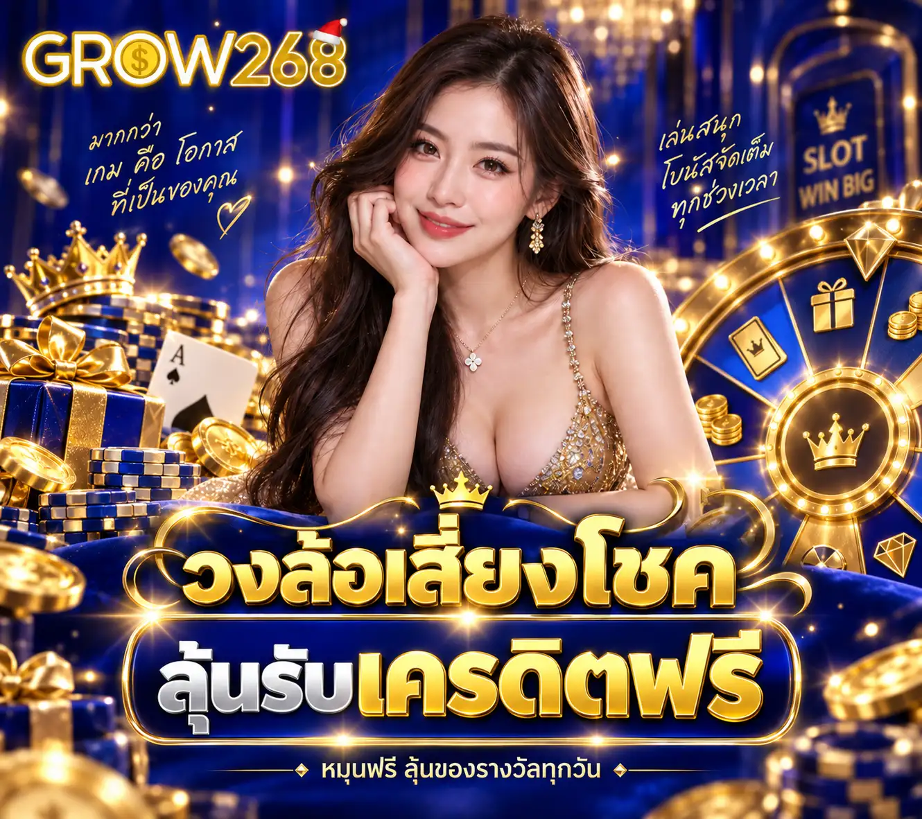 GROW268 เว็บสล็อตแจ็คพอตแตกง่าย ฝากน้อยได้มาก จัดเต็มไม่อั้น